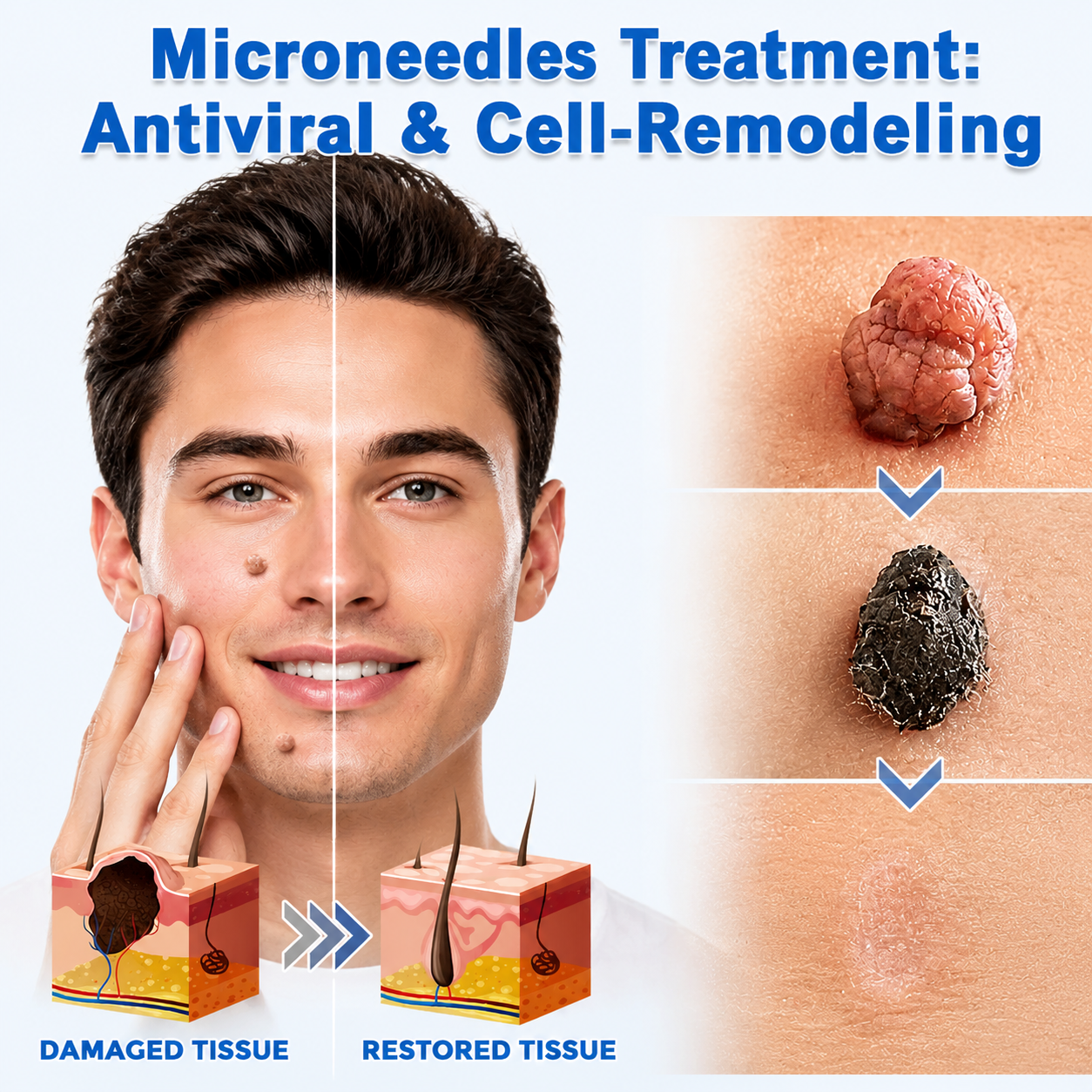 Molescarcure® 2-in-1 Microneedle & Hydrocolloid Patch🍀| Removes Raised Moles, Acne, Flat Warts & Skin Tags
